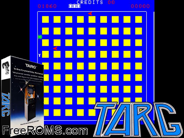 Targ (cocktail?) MAME game showing 3D box cover and gameplay screenshot