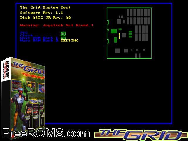 The Grid MAME game showing 3D box cover and gameplay screenshot