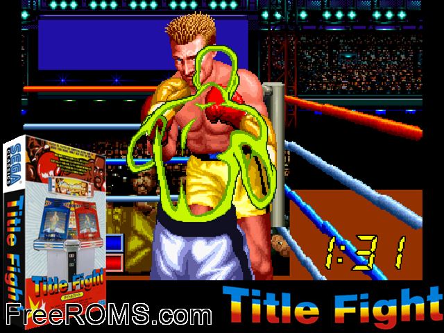 Title Fight (US) MAME game showing 3D box cover and gameplay screenshot