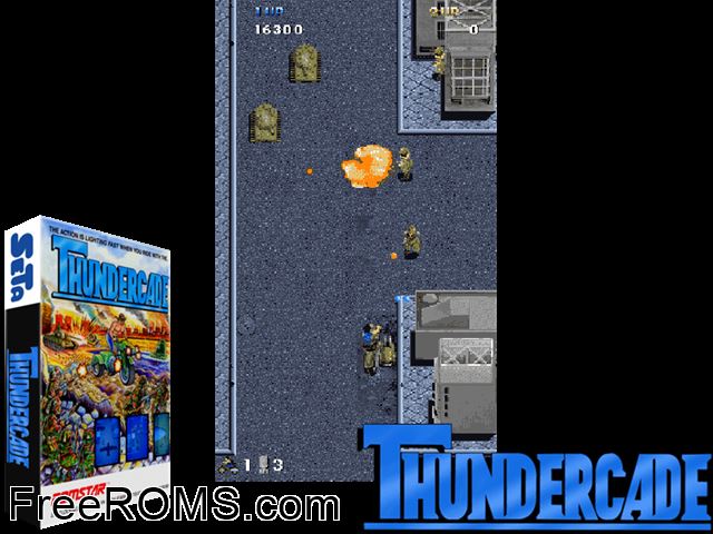 Thundercade / Twin Formation MAME game showing 3D box cover and gameplay screenshot