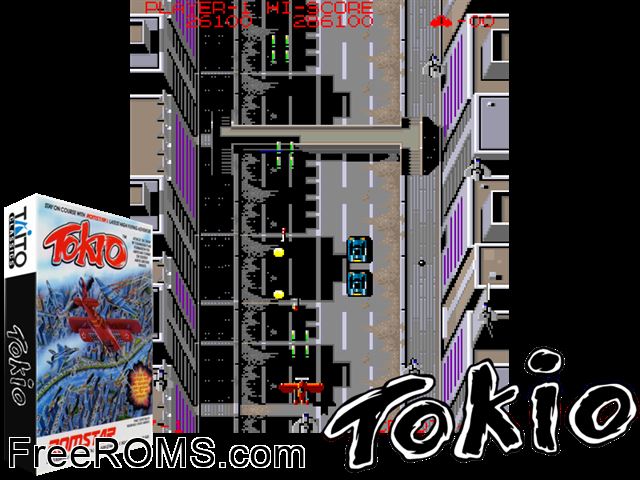 Tokio / Scramble Formation MAME game showing 3D box cover and gameplay screenshot