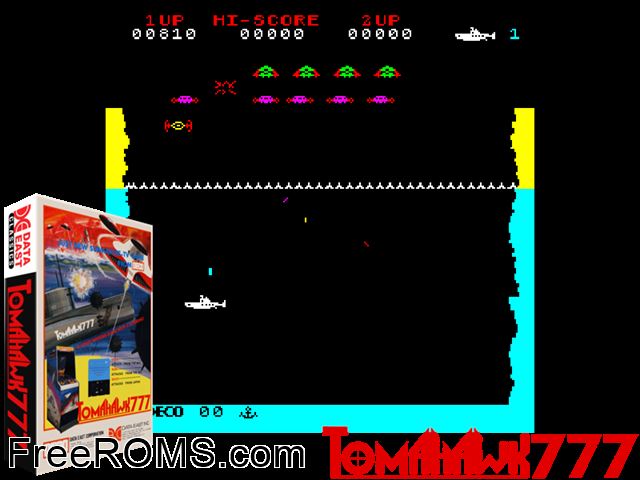 Tomahawk 777 (Revision 1) MAME game showing 3D box cover and gameplay screenshot