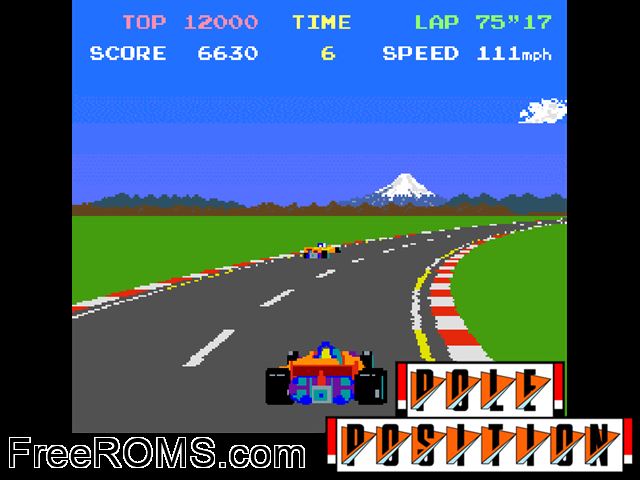 Top Racer (set 2) MAME game showing 3D box cover and gameplay screenshot