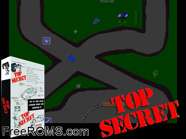 Top Secret (Exidy) (version 1.0) MAME game showing 3D box cover and gameplay screenshot