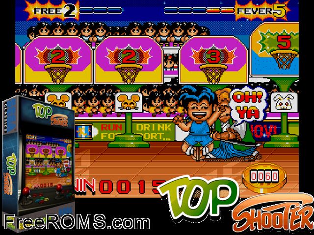 Top Shooter MAME game showing 3D box cover and gameplay screenshot
