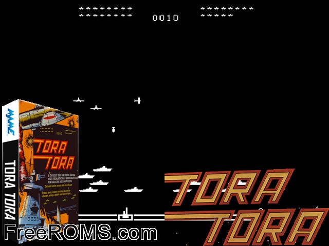 Tora Tora MAME game showing 3D box cover and gameplay screenshot