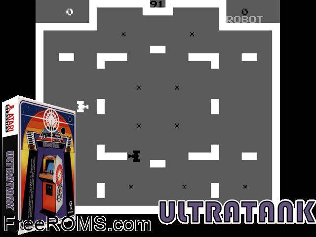Ultra Tank MAME game showing 3D box cover and gameplay screenshot