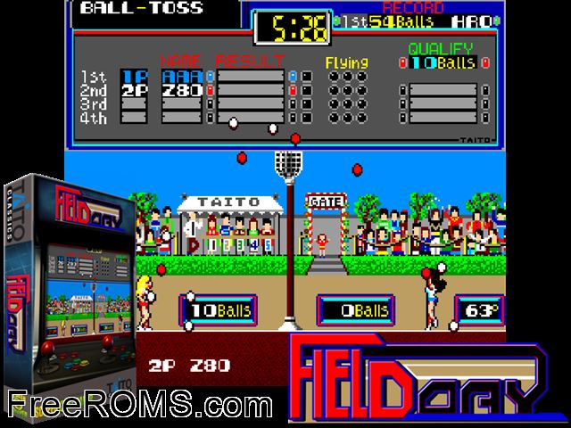 The Undoukai (Japan) MAME game showing 3D box cover and gameplay screenshot