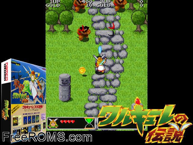 Valkyrie No Densetsu (Japan) MAME game showing 3D box cover and gameplay screenshot