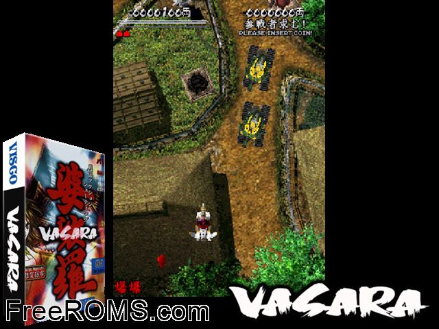 Vasara MAME game showing 3D box cover and gameplay screenshot