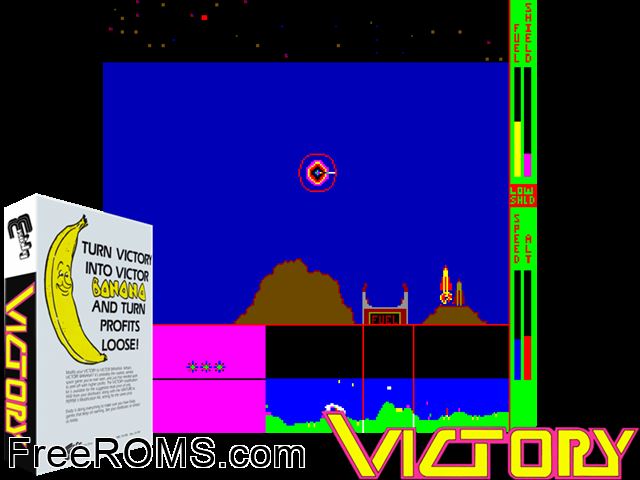 Victor Banana MAME game showing 3D box cover and gameplay screenshot