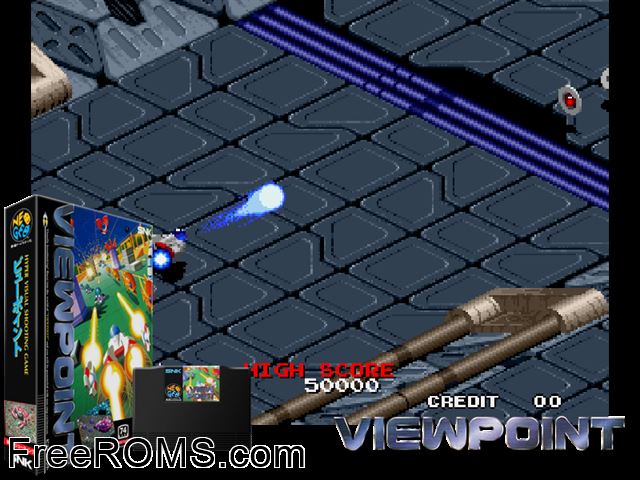 Viewpoint MAME game showing 3D box cover and gameplay screenshot