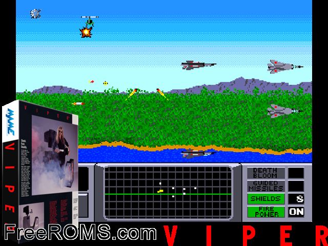 Viper MAME game showing 3D box cover and gameplay screenshot