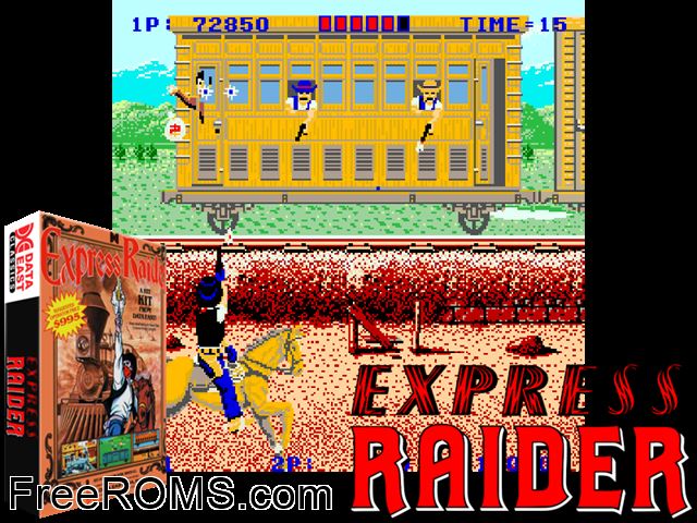 Western Express (bootleg set 2) MAME game showing 3D box cover and gameplay screenshot