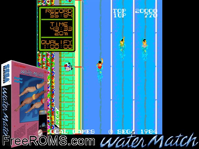 Water Match MAME game showing 3D box cover and gameplay screenshot