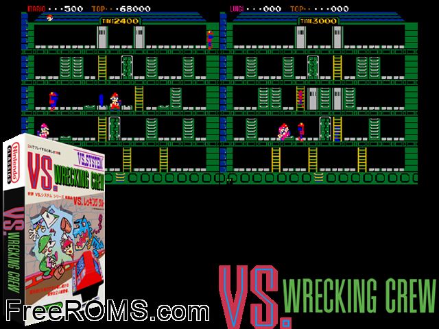Vs. Wrecking Crew MAME game showing 3D box cover and gameplay screenshot
