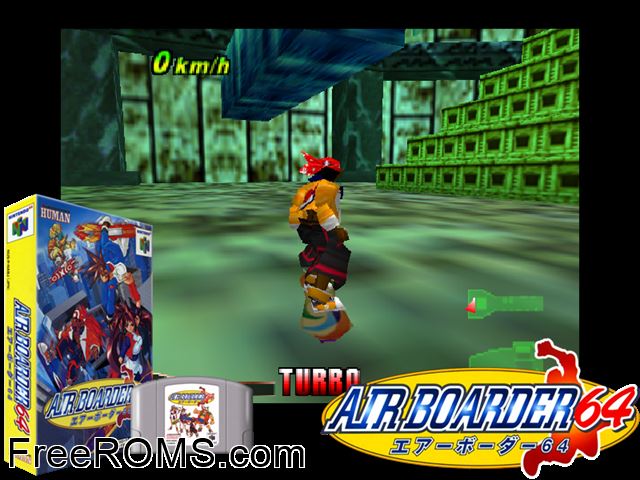 Air Borders Jap N64 game showing 3D box cover and gameplay screenshot