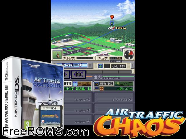 Air Traffic Controller by DS Europe NDS game showing 3D box cover and gameplay screenshot