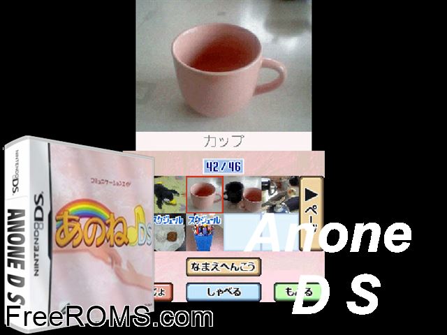 Anone DS NDS game showing 3D box cover and gameplay screenshot