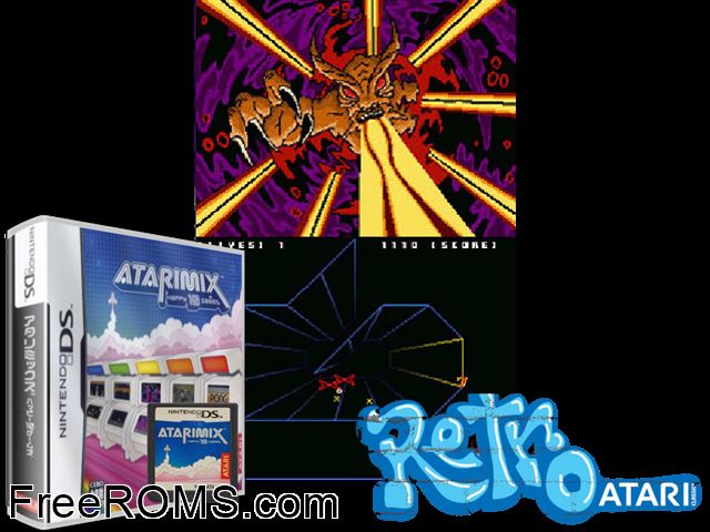Atarimix - Happy 10 Games Japan NDS game showing 3D box cover and gameplay screenshot