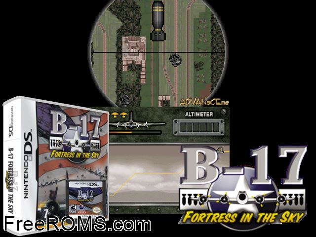 B-17 Fortress in the Sky Europe NDS game showing 3D box cover and gameplay screenshot