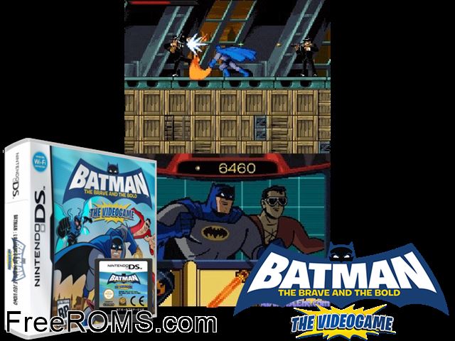 Batman - The Brave and the Bold - The Videogame Europe NDS game showing 3D box cover and gameplay screenshot