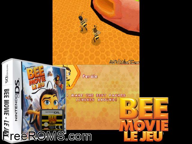 Bee Movie le Jeu France NDS game showing 3D box cover and gameplay screenshot