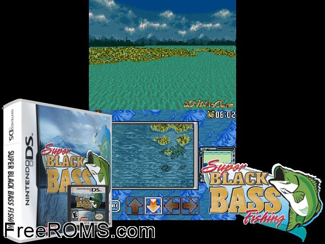 Big Catch - Bass Fishing Europe NDS game showing 3D box cover and gameplay screenshot