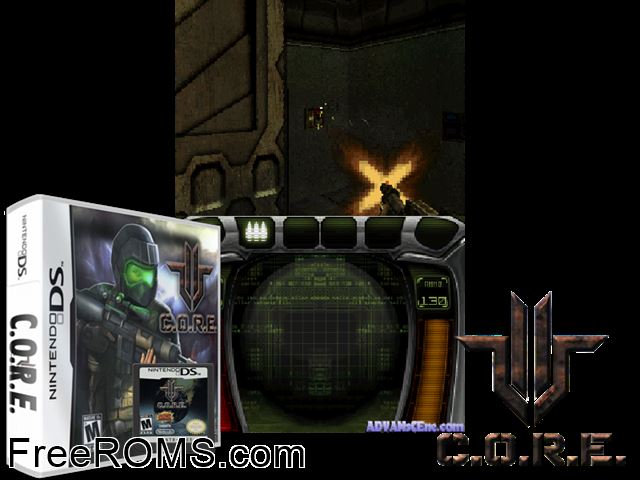 C.O.R.E. NDS game showing 3D box cover and gameplay screenshot