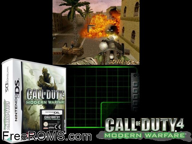 Call of Duty 4 - Modern Warfare France NDS game showing 3D box cover and gameplay screenshot