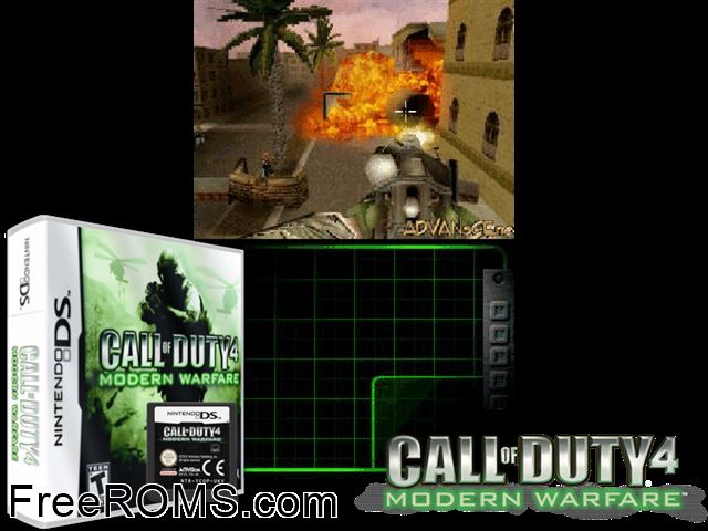 Call of Duty 4 - Modern Warfare Germany NDS game showing 3D box cover and gameplay screenshot