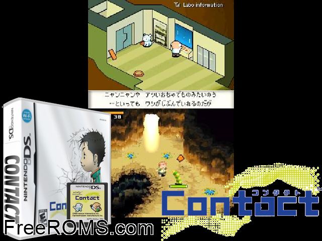 Contact NDS game showing 3D box cover and gameplay screenshot
