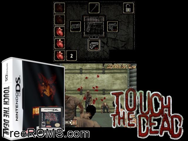 Dead n Furious Europe NDS game showing 3D box cover and gameplay screenshot
