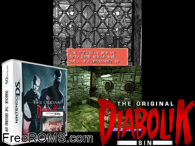 Diabolik - The Original Sin Europe NDS game showing 3D box cover and gameplay screenshot