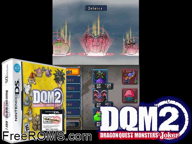 Dragon Quest Monsters - Joker 2 NDS game showing 3D box cover and gameplay screenshot