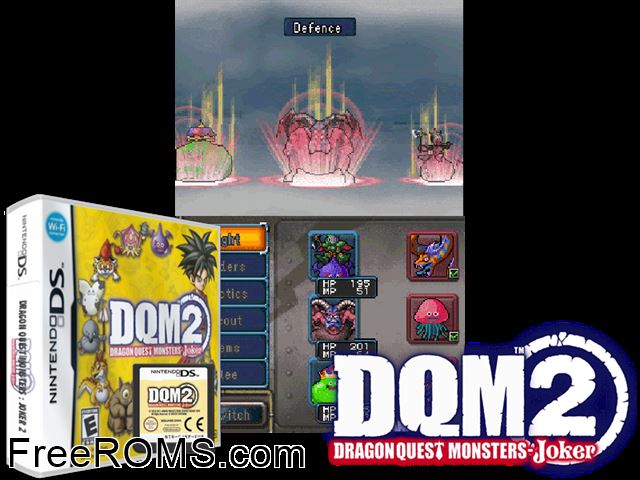 Dragon Quest Monsters - Joker 2 Europe NDS game showing 3D box cover and gameplay screenshot