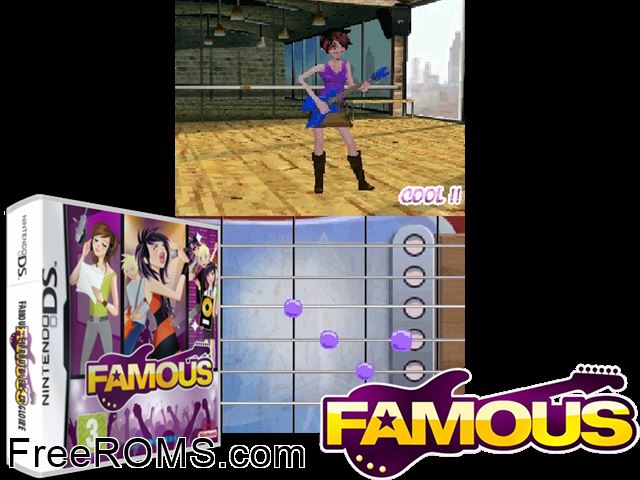 Famous - The Road to Glory! Europe NDS game showing 3D box cover and gameplay screenshot