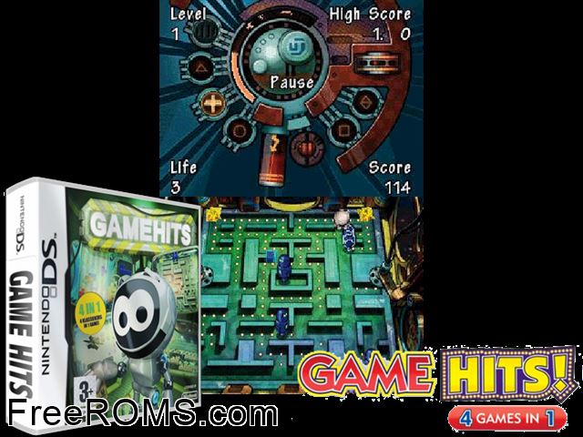 Game Hits NDS game showing 3D box cover and gameplay screenshot
