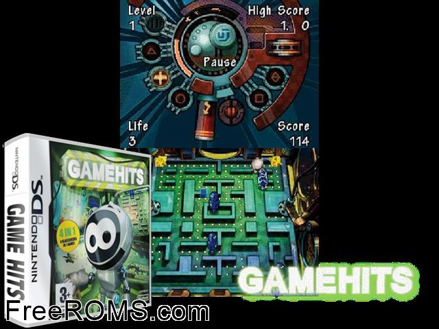 Game Hits Europe NDS game showing 3D box cover and gameplay screenshot