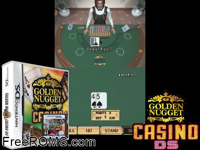 Golden Nugget Casino DS NDS game showing 3D box cover and gameplay screenshot