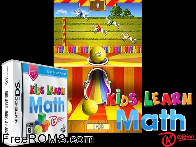 GripsKids - Mathematics Europe NDS game showing 3D box cover and gameplay screenshot