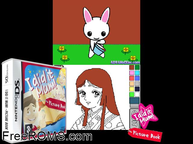 I Did It Mum! - Picture Book Europe NDS game showing 3D box cover and gameplay screenshot
