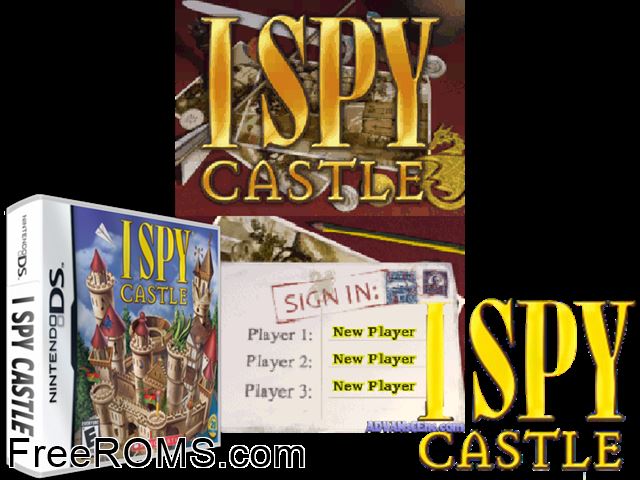 I SPY Castle NDS game showing 3D box cover and gameplay screenshot