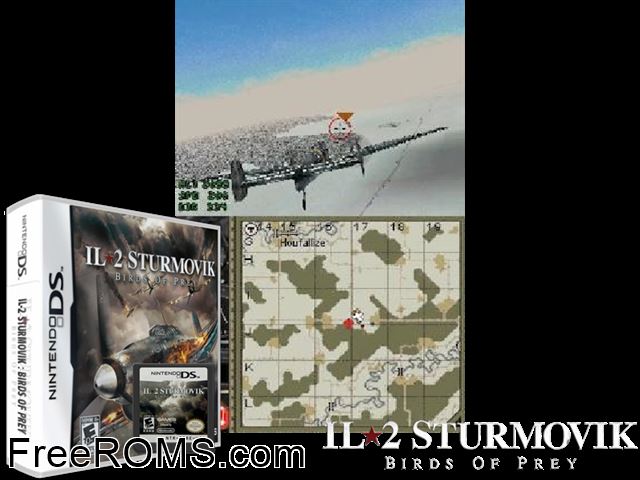 IL-2 Sturmovik - Birds of Prey Europe NDS game showing 3D box cover and gameplay screenshot