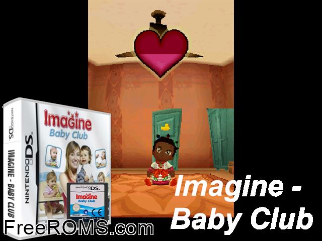Imagine - Baby Club Europe NDS game showing 3D box cover and gameplay screenshot