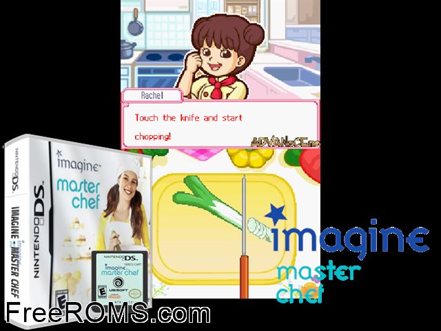 Imagine - Happy Cooking Europe NDS game showing 3D box cover and gameplay screenshot