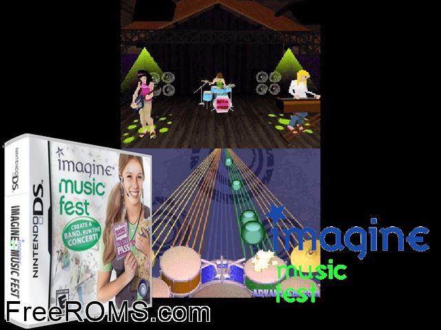 Imagine - Music Fest NDS game showing 3D box cover and gameplay screenshot