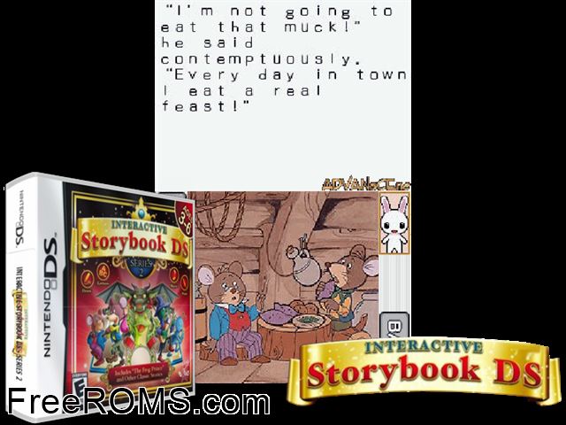 Interactive Storybook DS - Series 2 NDS game showing 3D box cover and gameplay screenshot