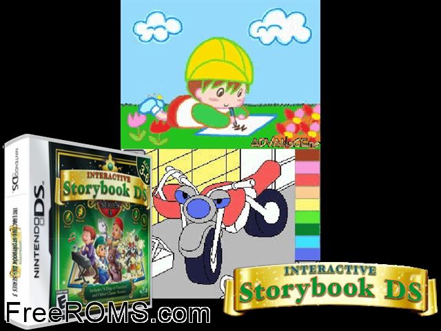 Interactive Storybook DS - Series 3 NDS game showing 3D box cover and gameplay screenshot