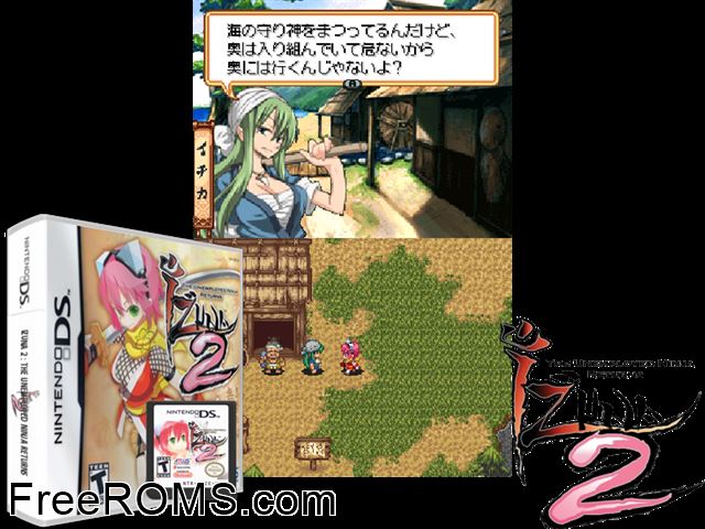 Izuna 2 - The Unemployed Ninja Returns NDS game showing 3D box cover and gameplay screenshot